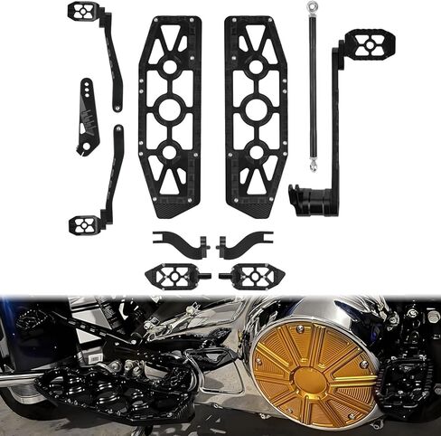 مجموعة رافعات ناقل الحركة للدراجة النارية للطرق الوعرة MX أوتاد الفرامل مناسبة لدراجات Harley Touring Road King Road Glide Electra Glide Street Glide CVO 2014-2025، أرجواني in Kuwait