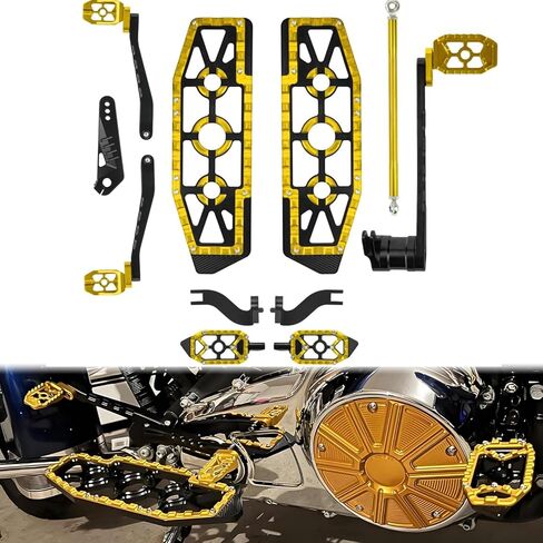 مجموعة رافعات ناقل الحركة للدراجة النارية للطرق الوعرة MX أوتاد الفرامل مناسبة لدراجات Harley Touring Road King Road Glide Electra Glide Street Glide CVO 2014-2025، أرجواني in Kuwait