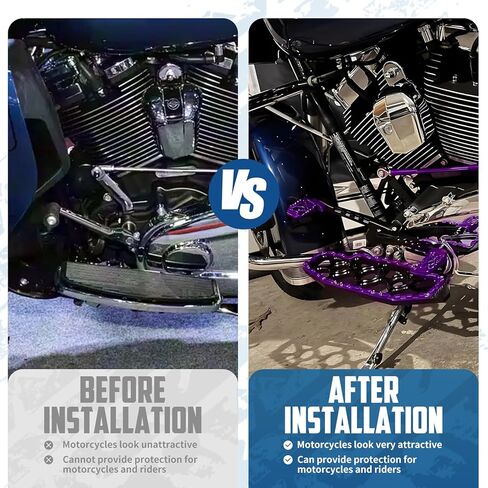 مجموعة رافعات ناقل الحركة للدراجة النارية للطرق الوعرة MX أوتاد الفرامل مناسبة لدراجات Harley Touring Road King Road Glide Electra Glide Street Glide CVO 2014-2025، أرجواني in Kuwait