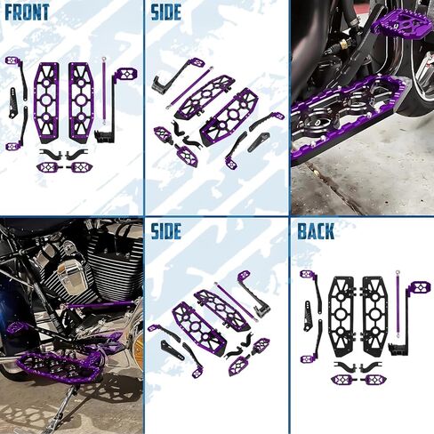 مجموعة رافعات ناقل الحركة للدراجة النارية للطرق الوعرة MX أوتاد الفرامل مناسبة لدراجات Harley Touring Road King Road Glide Electra Glide Street Glide CVO 2014-2025، أرجواني in Kuwait