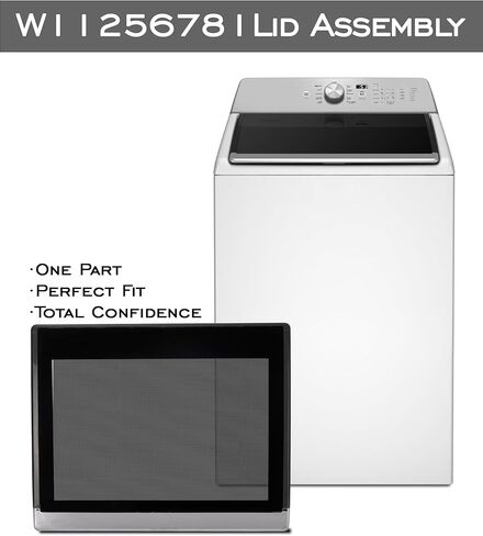 مجموعة غطاء الغسالة W11256781 المُحدثة المتوافقة مع غطاء غسالة Whirlpool Maytag - يستبدل W11101504 W10843975 W11082611، WP8563965 مفصل الغطاء الأيسر وWP8572974 مفصل الغطاء الأيمن وW11404293 4 براغي in Kuwait