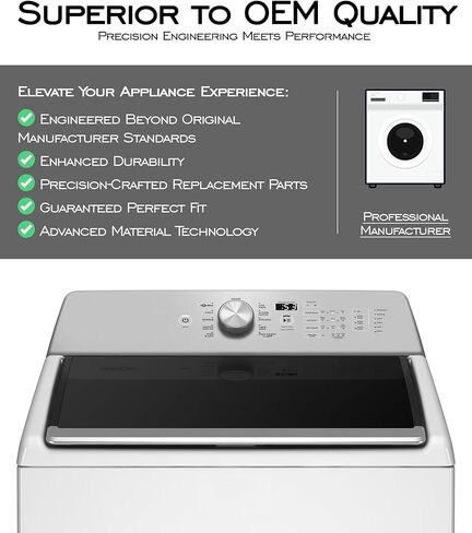 مجموعة غطاء الغسالة W11256781 المُحدثة المتوافقة مع غطاء غسالة Whirlpool Maytag - يستبدل W11101504 W10843975 W11082611، WP8563965 مفصل الغطاء الأيسر وWP8572974 مفصل الغطاء الأيمن وW11404293 4 براغي in Kuwait