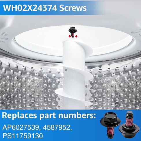 2 قطعة برغي غسالة WH02X24374 1/4-20 يستبدل غسالة GE المتوافقة مع AP6027539، 4587952، PS11759130 in Kuwait