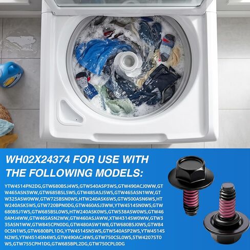 2 قطعة برغي غسالة WH02X24374 1/4-20 يستبدل غسالة GE المتوافقة مع AP6027539، 4587952، PS11759130 in Kuwait