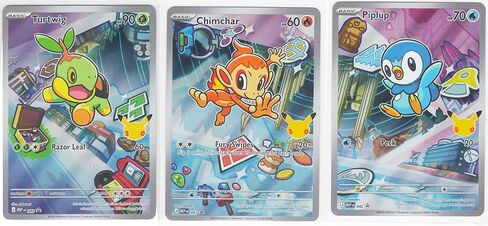First Partner Illustration Collection - Turtwig Chimchar Piplup - MEP 040 041 042 - Lot in Kuwait