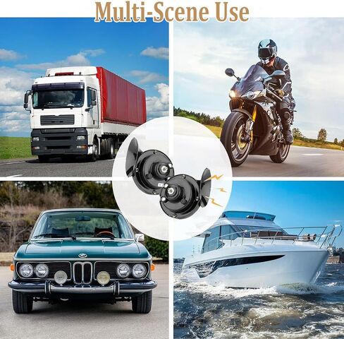 قطعتان من أبواق الدراجات النارية لهوندا جولدوينج 1800 GL 1800 F6B GL1800، طقم استبدال أبواق الهواء للقطار الصاخب 12 فولت، قرن حلزون كهربائي مزدوج، مكبر صوت دائري للدراجات النارية والسيارات والشاحنات in Kuwait