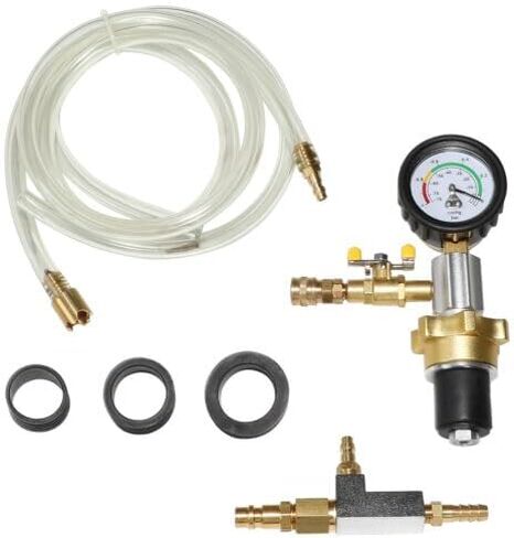 Coolant Vacuum Refill Kit Radiator Cooling System Vacuum Refilling Gauge Tool with 32mm 35mm 40mm 45mm Apdapters in Kuwait
