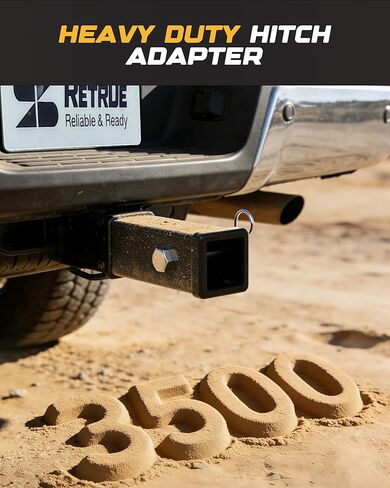 RETURE Trailer Hitch Extender for 2 inch Receiver, 7 inch Tow Extension Length 3500 Lbs GTW with 5/8" Bolt Flange Nut and Clip in Kuwait