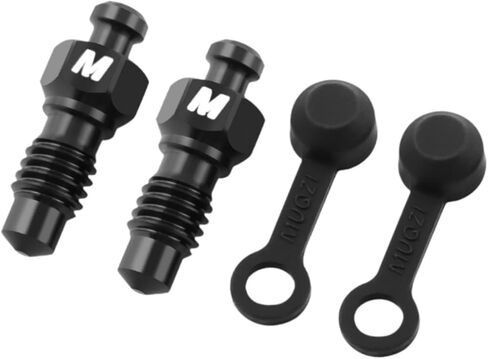 2 Pieces Brake Bleed Screws Hydraulic Caliper Titanium Alloy Bleeder with Rubber Replacement Equipment Suitable for Mountain Road B in Saudi Arabia