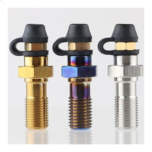 Fit for Motorcycle Bleed Screw Banjo Bolt M10*1.25mm/1.0mm Oil Nozzle Throat Air Release Caliper Cylinder Screw(Gold .0mm) in Kuwait