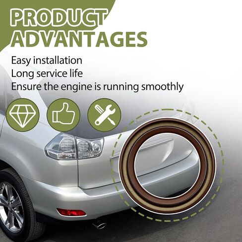 Engine Camshaft & Crankshaft Oil Seal Kit Compatible with Lexus ES250 ES300 ES330 RX300 RX330 RX400h, Toyota Camry Solara Highlander Sienna Avalon Replace 90311-38034 90311-40022 in Kuwait