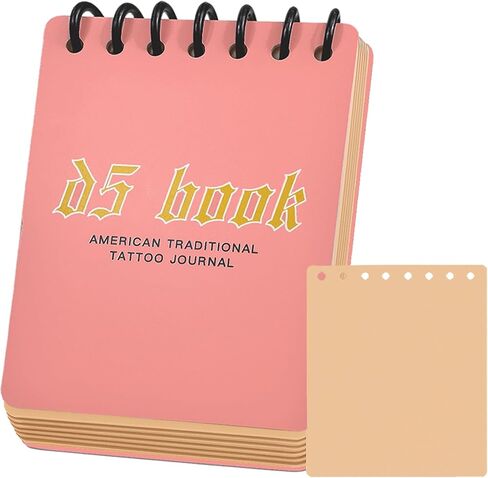 D5 Tattoo Practice Flipbook - 7 Sheets of 3MM Premium Material, Original Tattoo Practice Book, Create Your Own Tattoo Training Journal, Portable & Reusable for DIY Tattoo Artists in Kuwait
