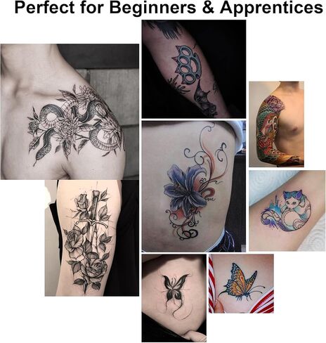 D5 Tattoo Practice Flipbook - 7 Sheets of 3MM Premium Material, Original Tattoo Practice Book, Create Your Own Tattoo Training Journal, Portable & Reusable for DIY Tattoo Artists in Kuwait