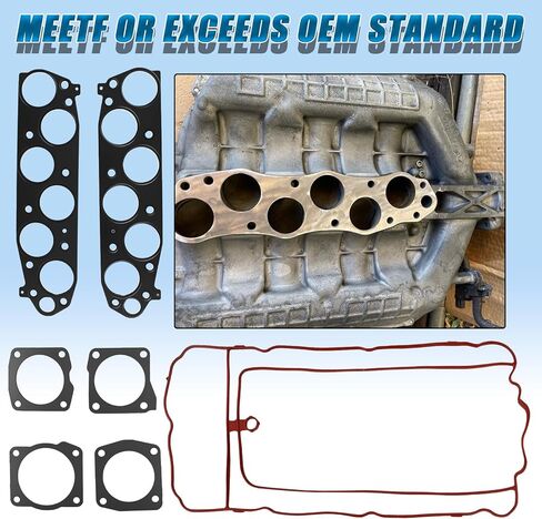 MS96409-3 Fuel Injection Plenum Gasket Compatible with Acura Honda Vehicle 2005-2020 MDX RDX TL TSX 2005-2017 Accord Odyssey Pilot Ridgeline Crosstour - Upper Intake Manifold Gasket, Replace#MS964093 in Kuwait
