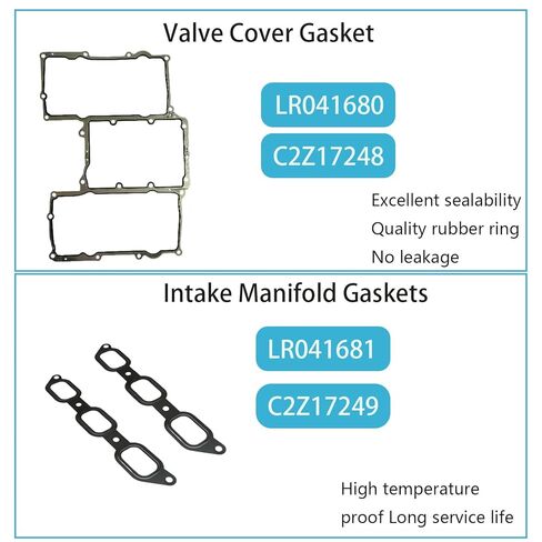 Intake Manifold Gasket Kit LR041681 & LR041680 for Land Rover Range Rover 2013-2021 & Sport 2014-2022, LR4 14-16 Range Rover Velar, Discovory, Jaguar 3.0L SC V6 Petrol Engines in Kuwait