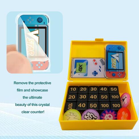 مجموعة نرد عداد ptcg مكونة من 22 قطعة مع علامات الحالة وبطاقات vstar وgx - ملحقات ptcg TCG في صندوق تخزين (لون كلاسيكي) in Kuwait