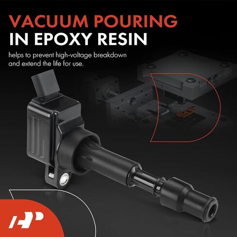 A-Premium Ignition Coil Compatible with Hyundai & Kia Vehicles - L4 2.0L - Elantra 2015-2020, Sonata 2016-2019, Veloster 2019-2021, Forte 2017-2023, Optima 2017-2020, Soul 2020-2024 in Kuwait