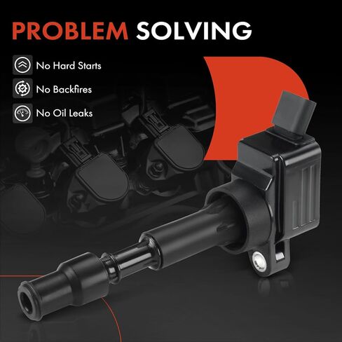 A-Premium Ignition Coil Compatible with Hyundai & Kia Vehicles - L4 2.0L - Elantra 2015-2020, Sonata 2016-2019, Veloster 2019-2021, Forte 2017-2023, Optima 2017-2020, Soul 2020-2024 in Kuwait