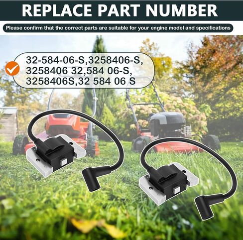 2 Pack 32-584-06-S Ignition Coil Module for Kohler KT600 KT610 KT715 KT725 KT730 KT735 KT740 ZT710 ZT720 ZT730 7000 Series Lawn Mower Engine with Spark Plug,Replaces 3258406-S 3258406 32 584 06 S in Kuwait