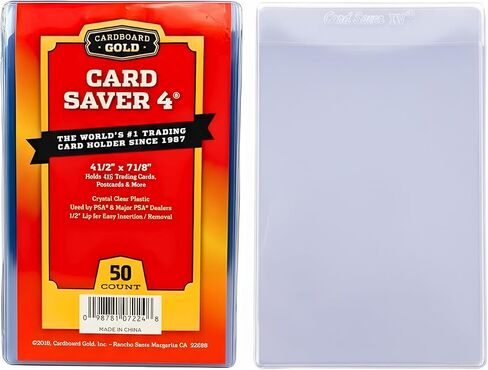 Card Saver 100 Cardboard Gold 4 Semi-Rigid Card Holders in Saudi Arabia
