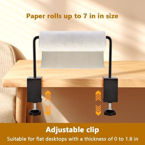 Craft Paper Roll Holder Tabletop Dispenser, fit for Thickness Of 0-1.8"and Roll of Papers Up to 7" Thick Paper Towel Holder for Painting or Craft Packaging in Kuwait