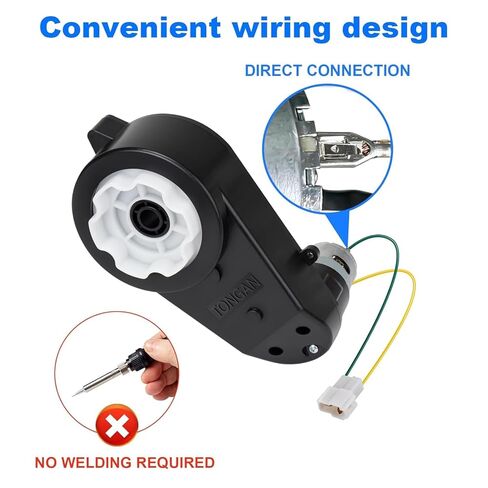 12V Powered Wheels Motor Gearbox Replacement 2 Pcs RS550 40000RPM High Speed Upgrade Set Compatible with Most Ride On Toys, Kids Electric Cars for Powered Wheels Replacement Parts in Kuwait