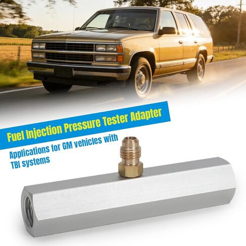 Motoparty Fuel Injection Pressure Tester Adapter Converter In-Line Fitting Applications for GM vehicles with TBI systems fit for Chevrolet S10 Blazer C1500 K1500 in Kuwait