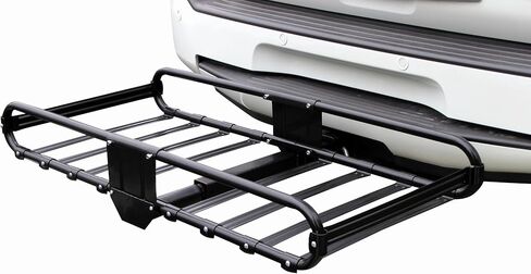 LARIN SCR-500 Hitch Mount Cargo Carrier – 500 lb Capacity – 46" x 21" x 6" Steel Platform – Fits Class III & IV 2" Receivers – Heavy-Duty Powder-Coated Tubular Steel Rack for SUV, Truck & RV in Kuwait