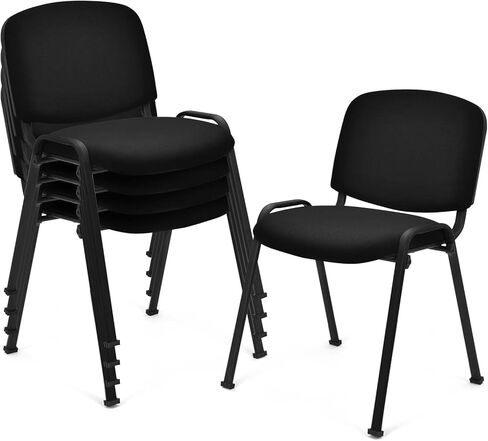 S AFSTAR Set of 10 Conference Chairs, Stackable Chair with Padded Cushion, Ergonomic Office Guest Reception Chair, Guest Chairs for Reception Waiting Room Meeting Room Office Lobby Church (10 Pack) in Kuwait
