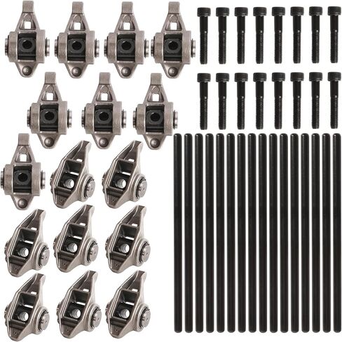 Rocker Arms and Bolts with Trunion Kit, for LS1 LS2 LS6 LR4 Vortec, for 5300 LM7 L59 LM4 L33 4.8 5.3 5.7 6.0 L Engine#OE 10214664, 12681275 in Kuwait