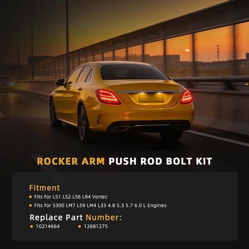 Rocker Arms and Bolts with Trunion Kit, for LS1 LS2 LS6 LR4 Vortec, for 5300 LM7 L59 LM4 L33 4.8 5.3 5.7 6.0 L Engine#OE 10214664, 12681275 in Kuwait