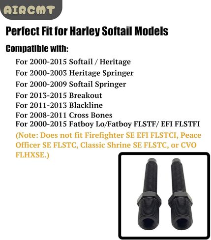 طقم خفض خلفي قابل للتعديل من Harley Softail، طقم خفض سلام 1-2 بوصة، 45# أسود فولاذي، يناسب موديلات 2000-2015 Softail، Heritage، Fatboy، Breakout in Kuwait