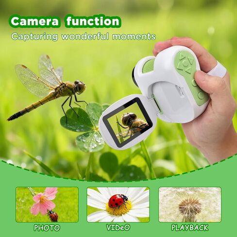 1600x Handheld Microscope for Kids,Digital Microscope with 2Inch IPS Screen, Portable Kids Microscope for Outdoor STEM Science Experiments, for Girls Boys Child in Kuwait