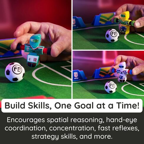 Fat Brain Toys Foosbots Rivals Cup, International-Themed Foosbots Soccer Game with Stadium, Active Skill Game for Kids, Tweens, Teens Ages 6+ in Kuwait