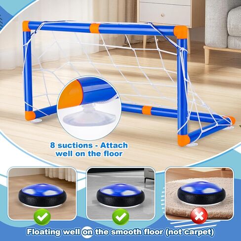 NEUBSAW 4-in-1 Hover Soccer Ball Hockey & Bowling Set, LED Air Floating Sports Toy for Indoor Outdoor Play for Kids Ages 3-12, Birthday for Boys Girls Toddlers in Kuwait