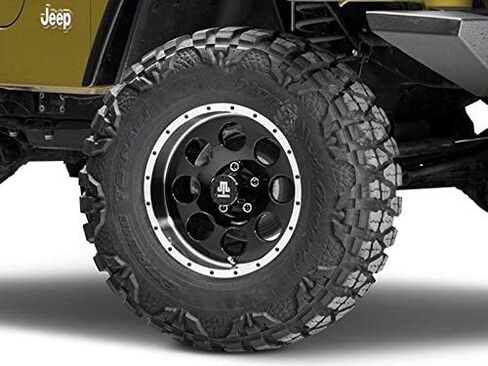 عجلة ماموث 8 مقلدة بنمط Beadlock مصقولة مقاس 15x8-19 ملم | حافة ألومنيوم كلاسيكية ذات 8 فتحات مع نمط مسمار 5x4.5 | متوافق مع 1997-2006 جيب رانجلر TJ in Kuwait