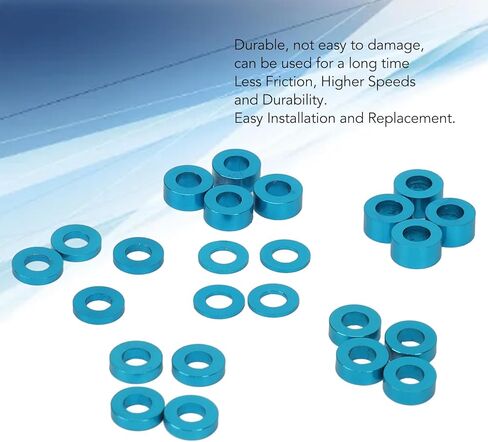 24 pcs Blue Ball Bearing Kit, RC Ball Bearing Kit Blue Seals, 0.2in Outer Diameter 0.1in Inner Diameter for 53539 TT02 TT01 XV01 XV02 in Kuwait