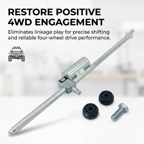Transfer Case Shifter Linkage Rod and Bushings Kit Compatible with 2005-2012 Dodge Ram 1500 2500 3500 with Diesel Engines 4X4 Models, Direct Replacement Shift Linkage Assembly in Kuwait