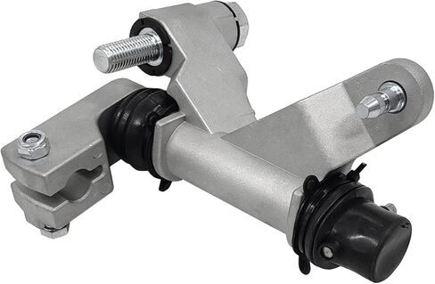 4WD Transfer Case Shifter Linkage Control Lever Assembly Compatible with 1992-1996 Ford F-150, 1992-1999 F-250, 1997 F-250 HD, 1992-1997 F-350, and 1992-1996 Bronco 4WD Trucks, Silver Metal in Kuwait