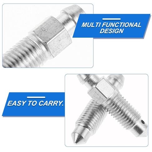 Metal Bleeder Screw M8x1 8mm 2pcs Motorcycle Brake Bleed Valve Front Fork Air Bleeder Pressure Valve for Hydraulic Brake System Maintenance in Kuwait
