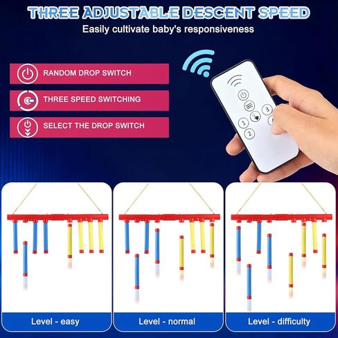 Reflex Game – Drop Stick Game for Reaction Time Training, Falling Sticks Reflex Challenge Game for Kids, Adults & Family – Hand Eye Coordination & Speed Challenge in Kuwait