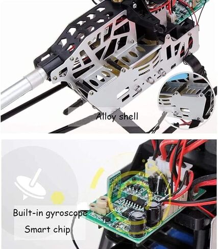 75cm Large 2.4G Remote Control Aircraft Anti-Fall Rc Helicopter Drone Model Outdoor Alloy RC Aircraft Easy to Learn Good Operation for Adult Kids Toy Xmas Gift(2 Batteries) in Kuwait