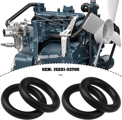 SING F LTD 10pcs Engine Head Gasket O Ring 15221-33700 9x15x3mm Compatible with Kubota in Kuwait
