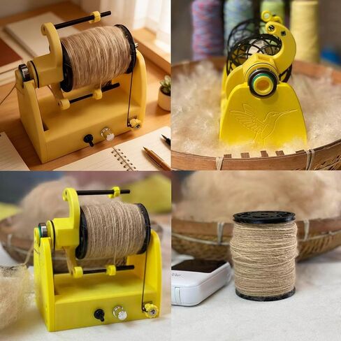 Mini Wool Spinning Wheel,800Rpm Electric Spinning Wheel,Household Electric Spinning Wheel with Foot Switch,Knitting Wool Yarn Winder for Yarn Weaving, Mixed Roving Process in Kuwait