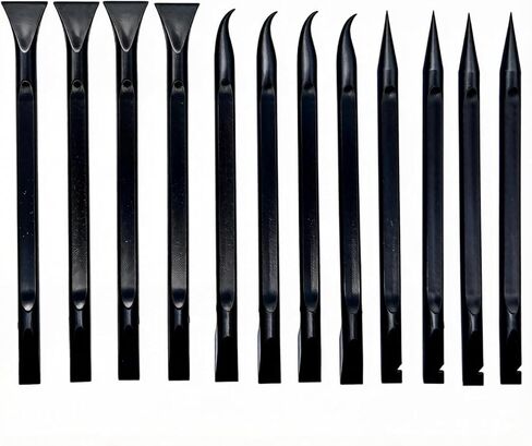 3 Different Cleaning Heads Car Beauty kit, 12Pack No-Scratch Plastic Scraper Tool Car Cleaning kit, Easy to Clean Small Spaces and Gaps, Suitable for Cleaning Car Interior Details in Kuwait