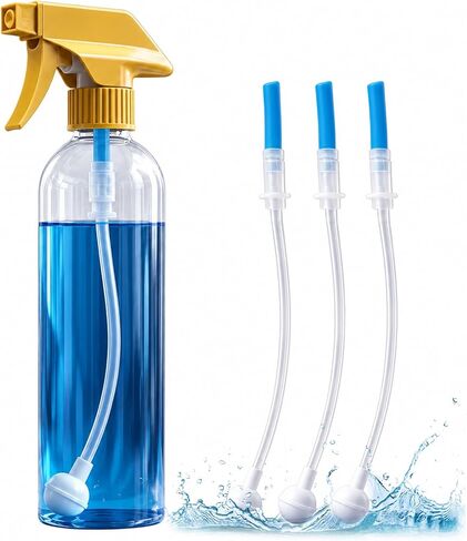 3 Pack Universal Fit 360° Spray Bottle Adapter, Reusable Tilted Spray Bottle Adapter with Flexible Tube, Weighted 360° Spray Accessories for Any Spray Nozzle, Multi-Scene Use in Kuwait
