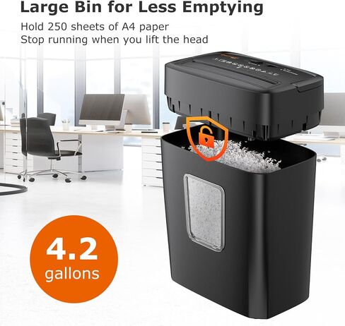Bonsaii 6 Sheet High Security Micro Cut Paper Shredder & 24 Pack Lubricant Sheets in Kuwait