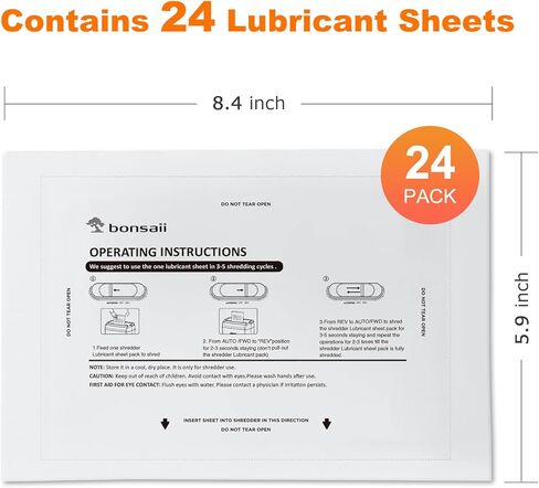 Bonsaii 6 Sheet High Security Micro Cut Paper Shredder & 24 Pack Lubricant Sheets in Kuwait