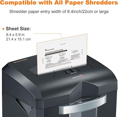 Bonsaii 6 Sheet High Security Micro Cut Paper Shredder & 24 Pack Lubricant Sheets in Kuwait