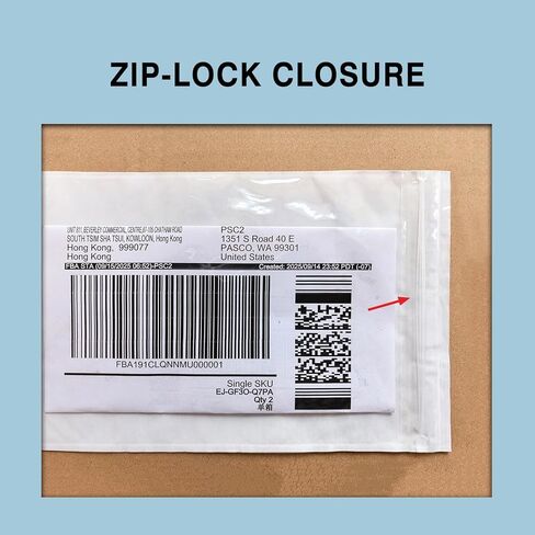 6.7'' x 10'' Zipper Closure Packing List Envelope, Packing List Mailing Envelopes, Resealable Adhesive Shipping Label/documents Pouches (200 Pack) in Kuwait